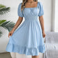 🌞Frühlingserwachen: 50% Rabatt!🎉Sommer-Traum: Romantisches Midikleid mit geraffter Taille & Puffärmeln