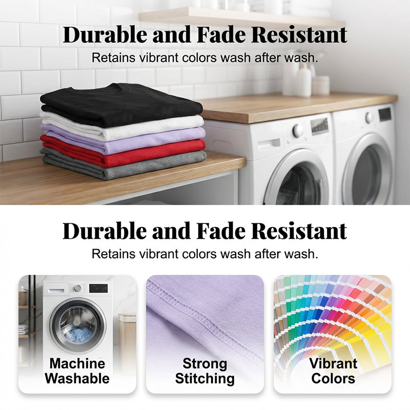 5er-Pack vielseitige unifarbene T-Shirts