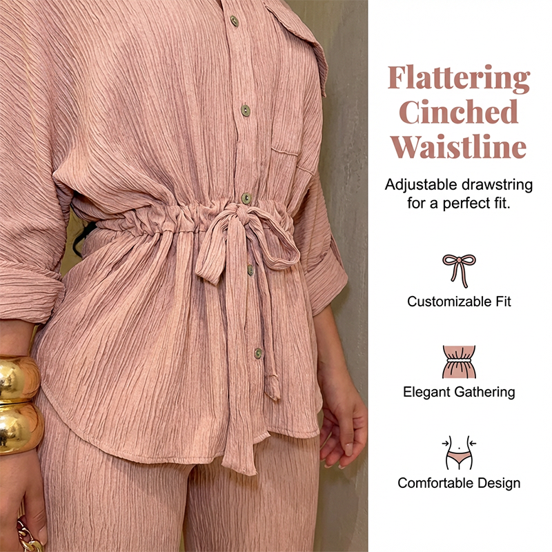 🌸 Damen Kordelzug-Shirt & Weithosen-Set – Bequem, Vielseitig & Perfekt Für Einen Lässigen Look 💃