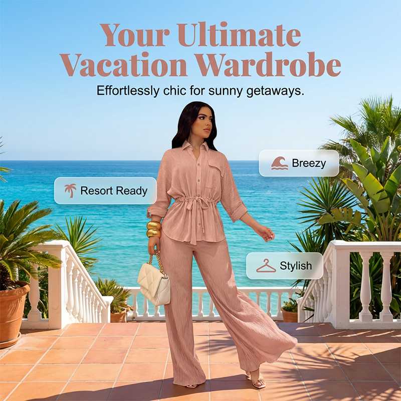 🌸 Damen Kordelzug-Shirt & Weithosen-Set – Bequem, Vielseitig & Perfekt Für Einen Lässigen Look 💃