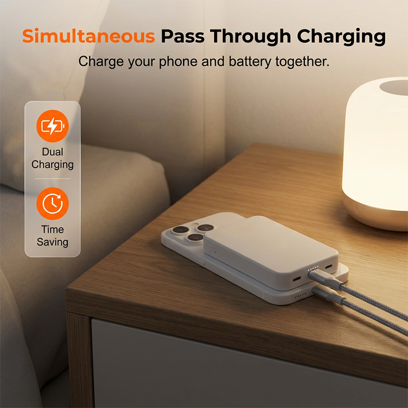 🔋📱 50% RABATT! 3-in-1 Magnetische kabellose Powerbank mit zwei Kabeln – Kabellos laden, gleichzeitig kabelgebunden & magnetisch – für unterwegs, Büro & Reisen ✨