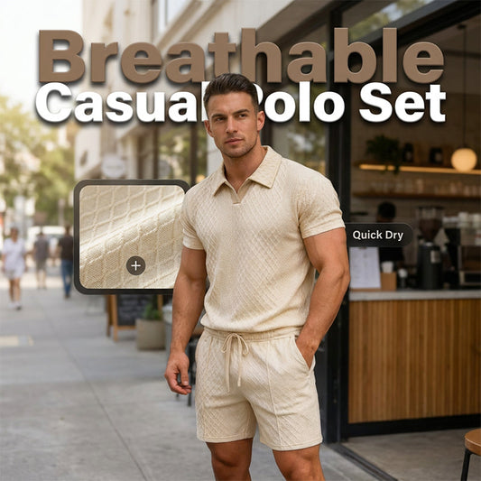 ✨Sommer-Sonderangebot 50% RABATT!☀️Neuheiten & Sonderangebote – Jacquard-Set aus T-Shirt und Shorts für Herren