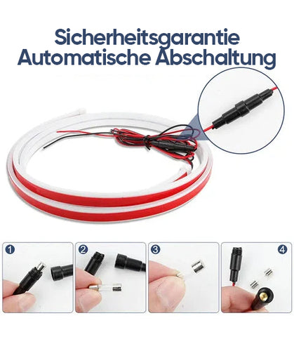 🚗 In 5 Min. zum High-Tech-Look – LED-Lichtleisten für die Motorhaube – Plug & Play, ohne Kabelsalat ✨