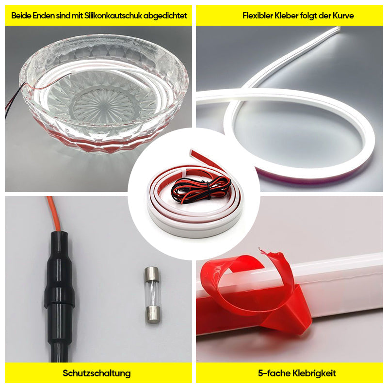 🚗 In 5 Min. zum High-Tech-Look – LED-Lichtleisten für die Motorhaube – Plug & Play, ohne Kabelsalat ✨
