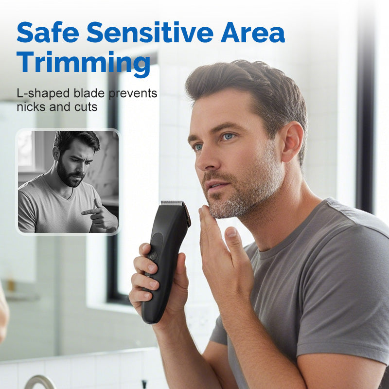 ✂️ LIMITIERT: 50% RABATT! 🔥 Wasserdichter Body-Trimmer für Männer – L-förmige Sicherheitsklinge für Maximale Präzision am ganzen Körper ✨