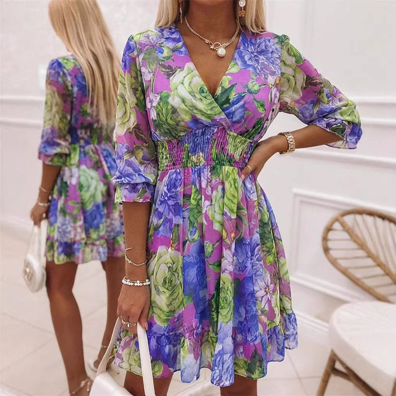 👗📢 MID-SEASON SALE: −50% NUR FÜR KURZE ZEIT! Farbblock-Kleid mit Rüschen & langen Ärmeln – Weich fallender Stoff, schmeichelhafte Taille, perfekt für Gartenpartys & Sommerfeste 🌸✨