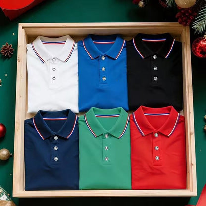 👔 LIMITIERTES ANGEBOT: 50% RABATT! ⛳ Golf-Freizeit-Set für Herren（6-teiliges Set)– Atmungsaktive Kurzarmhemden mit Kragen 🎯
