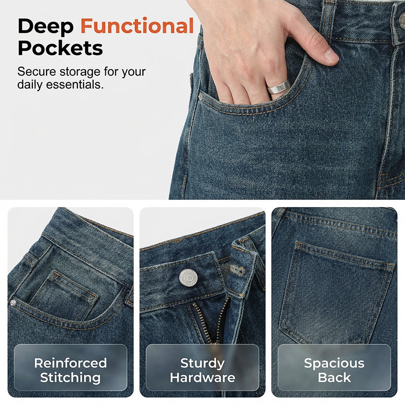 👖🔥 49% RABATT! Vintage-Jeansshorts für Herren – Mit lockerer Passform, zerrissenem Look & lässigem Retro-Charme ⏳