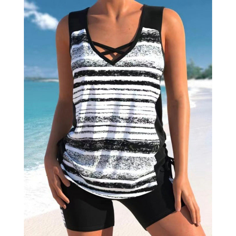 👙🏖️ 50% RABATT! Zweiteiliger Bikini – Hochtailliert mit Bandeau-Top – Perfekt für den Strand & heiße Tage ☀️✨