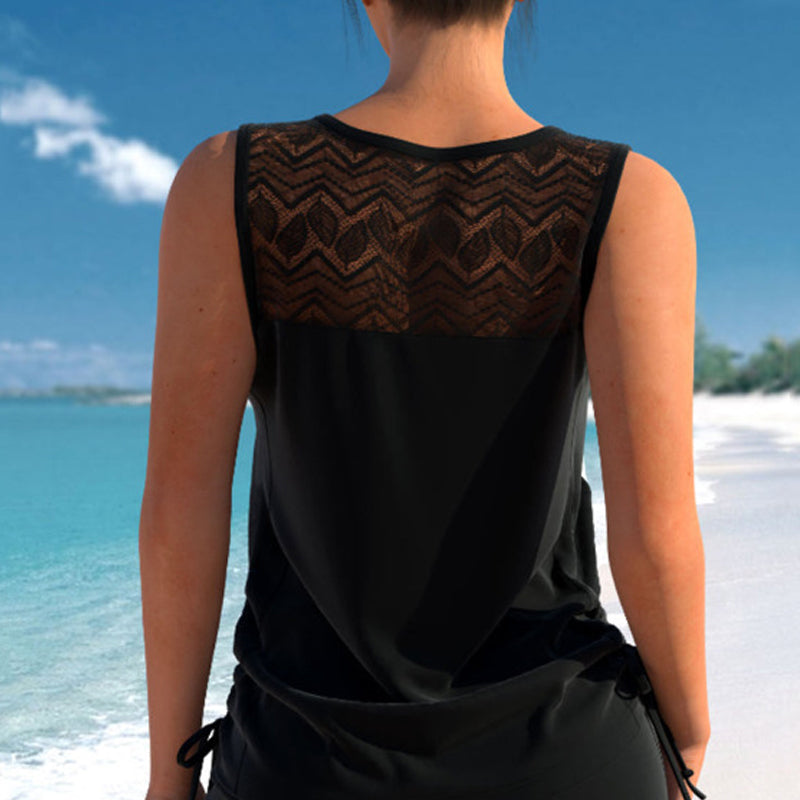 🔥Zweiteiliger Bikini – hochtailliert mit Bandeau-Top – perfekt für den Strand👙🏖️