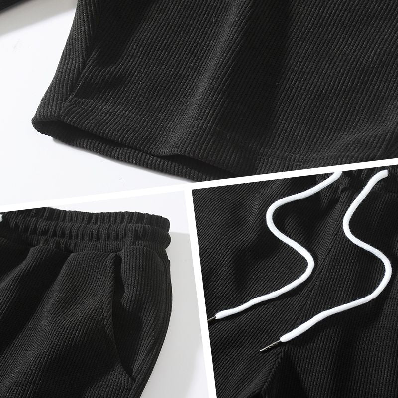 🔥42% RABATT für kurze Zeit🔥Herren Freizeit Einfache Atmungsaktive Rippsam-Kurzvelours Shorts