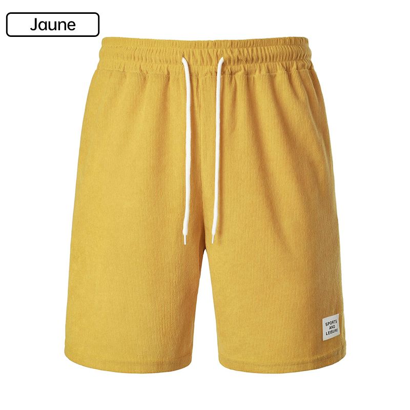 🔥42% RABATT für kurze Zeit🔥Herren Freizeit Einfache Atmungsaktive Rippsam-Kurzvelours Shorts
