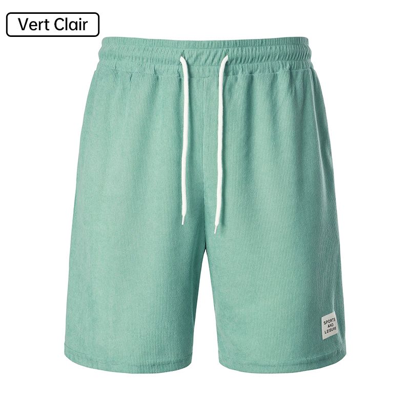 🔥42% RABATT für kurze Zeit🔥Herren Freizeit Einfache Atmungsaktive Rippsam-Kurzvelours Shorts