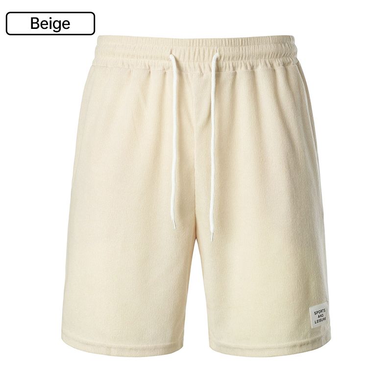 🔥42% RABATT für kurze Zeit🔥Herren Freizeit Einfache Atmungsaktive Rippsam-Kurzvelours Shorts