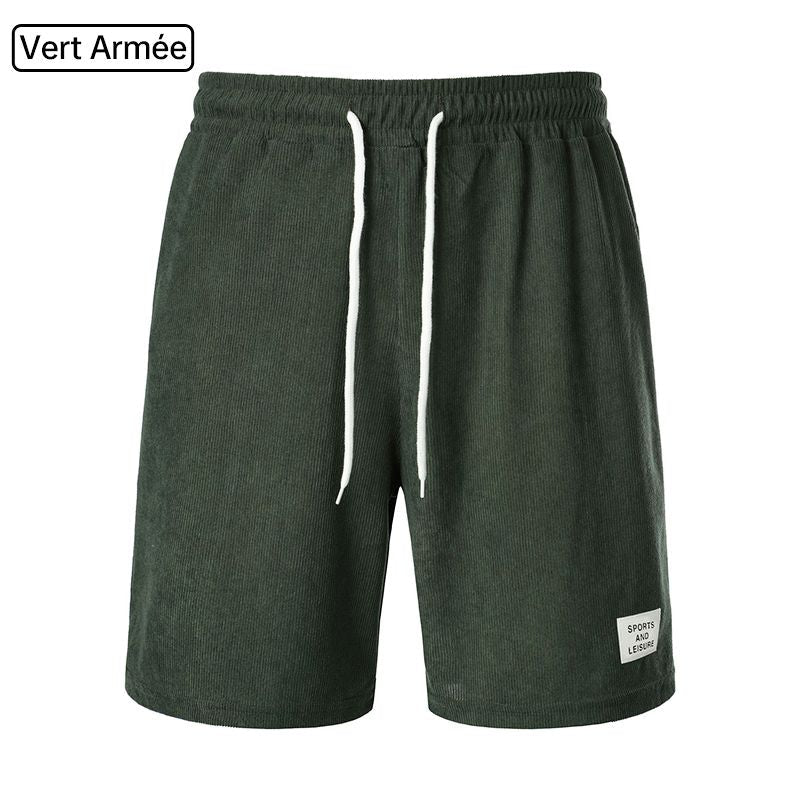 🔥42% RABATT für kurze Zeit🔥Herren Freizeit Einfache Atmungsaktive Rippsam-Kurzvelours Shorts