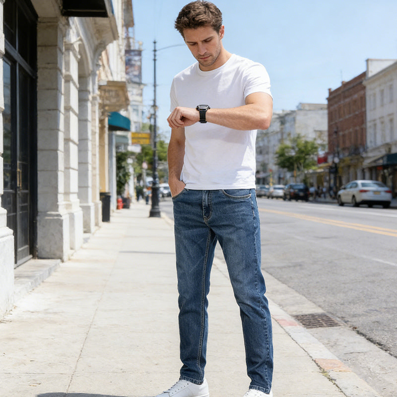🎉 LIMITIERTES ANGEBOT: 50% RABATT! 🔥 Klassische Stretch-Jeans für Herren – Slim-Fit, ultimativer Komfort & strapazierfähig 👖