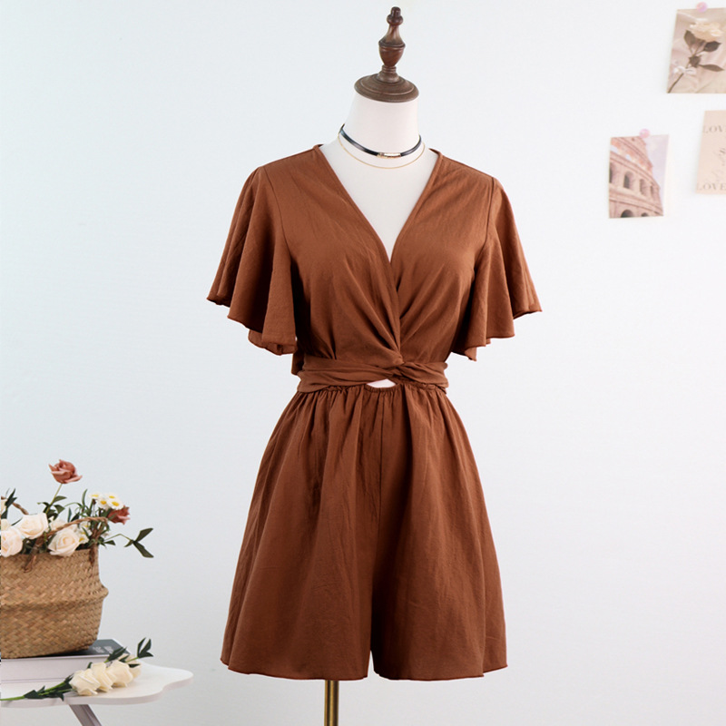 👖✨ 50% RABATT! Eleganter Overall mit Ausschnitt an der Taille – Lässig, figurbetont & perfekt für Frühling & Sommer 🌸