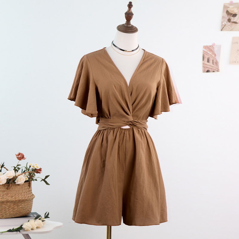 👖✨ 50% RABATT! Eleganter Overall mit Ausschnitt an der Taille – Lässig, figurbetont & perfekt für Frühling & Sommer 🌸