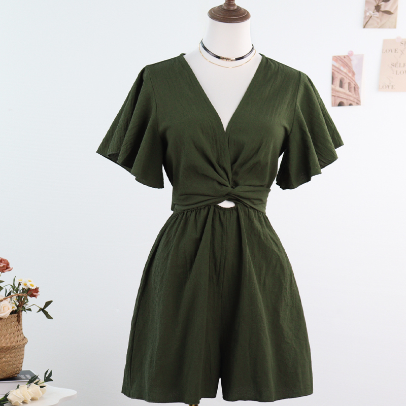 👖✨ 50% RABATT! Eleganter Overall mit Ausschnitt an der Taille – Lässig, figurbetont & perfekt für Frühling & Sommer 🌸