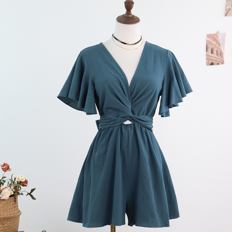 👖✨ 50% RABATT! Eleganter Overall mit Ausschnitt an der Taille – Lässig, figurbetont & perfekt für Frühling & Sommer 🌸