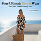 💃 Wochenangebot: 50% sparen! Französischer Off-Shoulder Shorts Jumpsuit – Abstraktes Blattmuster & Kordelzug – Perfekt für entspannte Sommertage