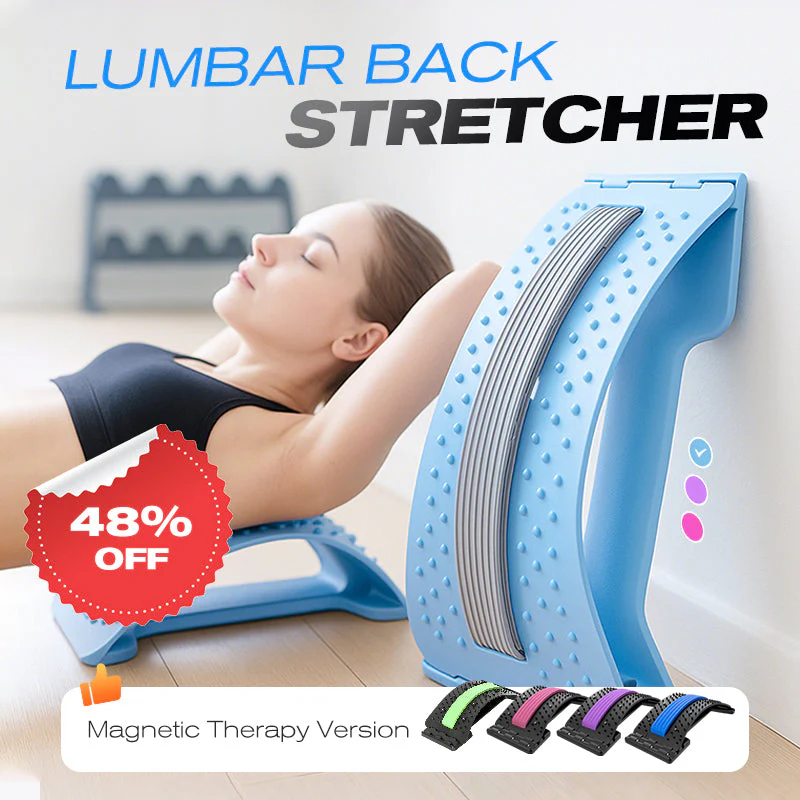 🥳🔥Lendenwirbel-Stretcher mit Magnetfeldtherapie & Akupunkturmassage – 3-in-1 Rückenstütze gegen Verspannungen