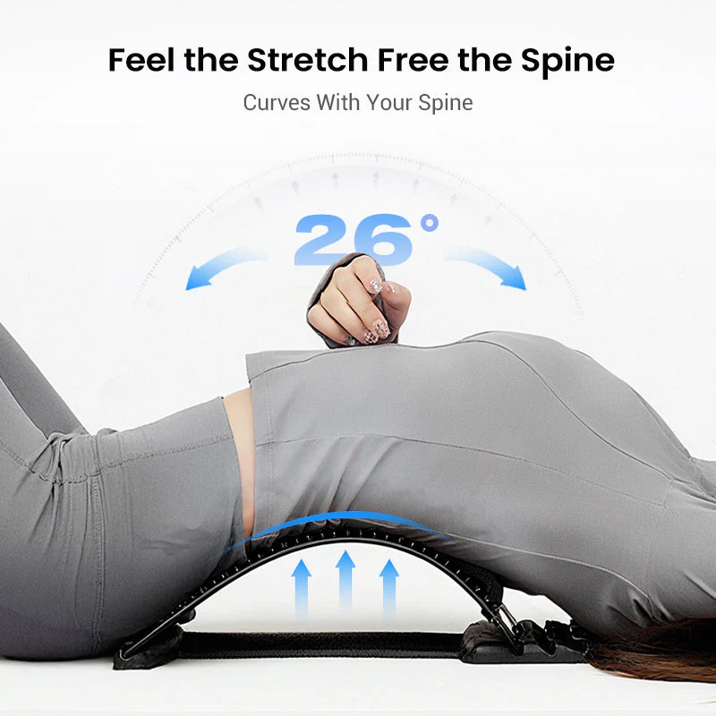 🥳🔥Lendenwirbel-Stretcher mit Magnetfeldtherapie & Akupunkturmassage – 3-in-1 Rückenstütze gegen Verspannungen