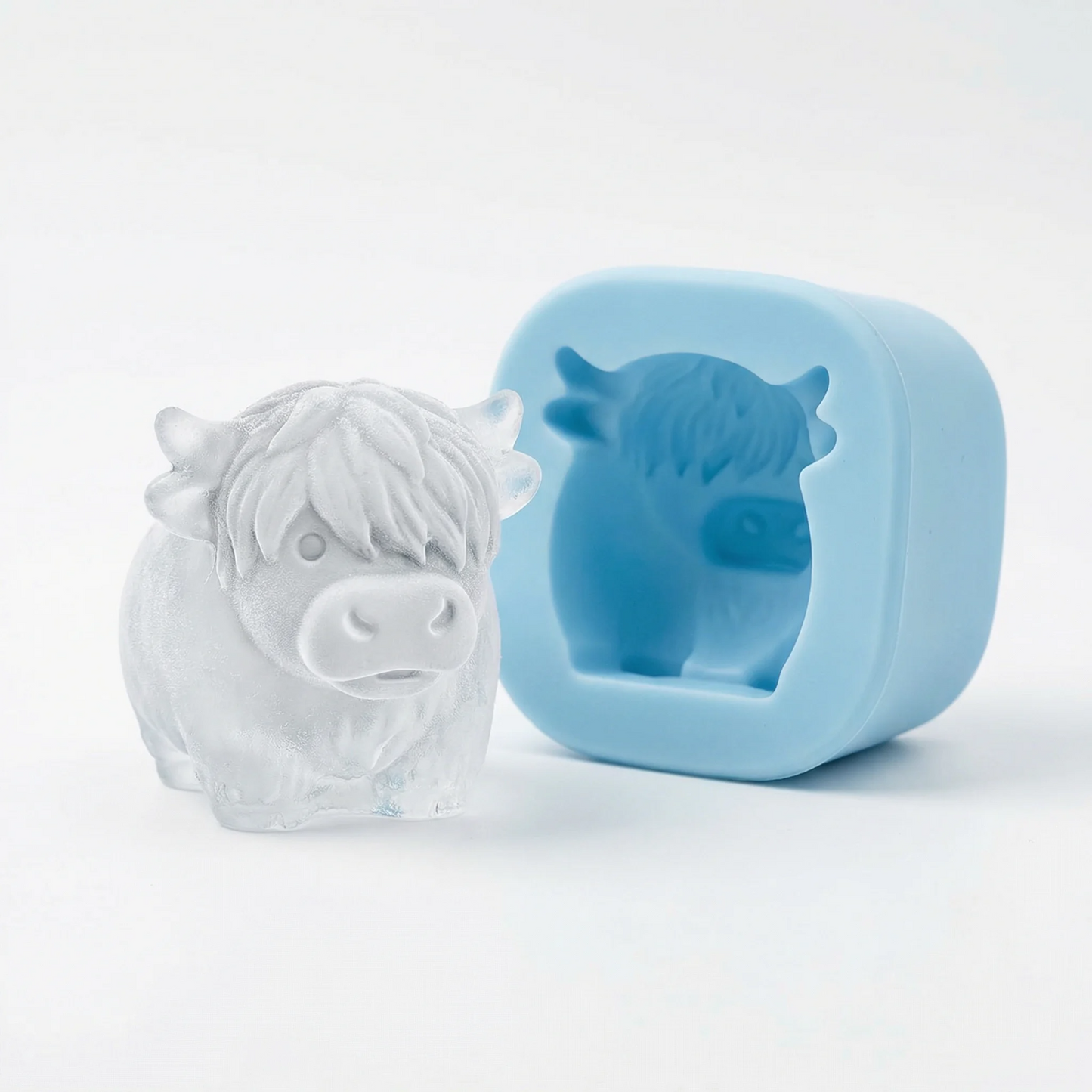 🐮 6-förmige Mini-Highland-Cow-Eiswürfel- & Dessertform 🧊🍪 Niedliche 3D-Eiswürfel für Getränke, Partys und Geschenke 💕