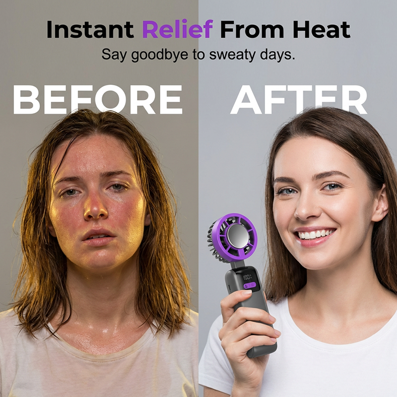 🌬️🏕️ 50% RABATT! Tragbarer Handventilator – Ideal für Camping & Ausflüge – Leise, wiederaufladbar & perfekt für unterwegs ✨