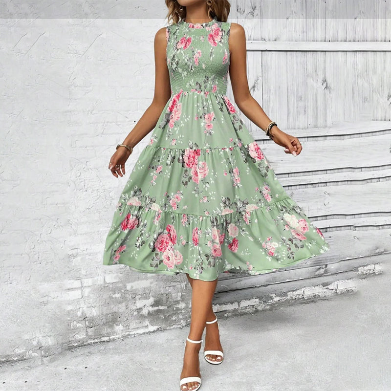 👗🌸 50% RABATT! Ärmelloses Freizeitkleid mit Blumenmuster für Damen – Leicht, lässig & perfekt für den Sommer 🌼