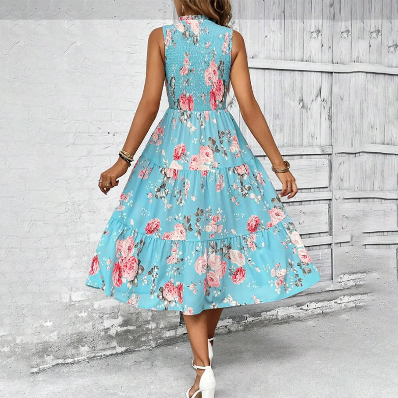 👗🌸 50% RABATT! Ärmelloses Freizeitkleid mit Blumenmuster für Damen – Leicht, lässig & perfekt für den Sommer 🌼