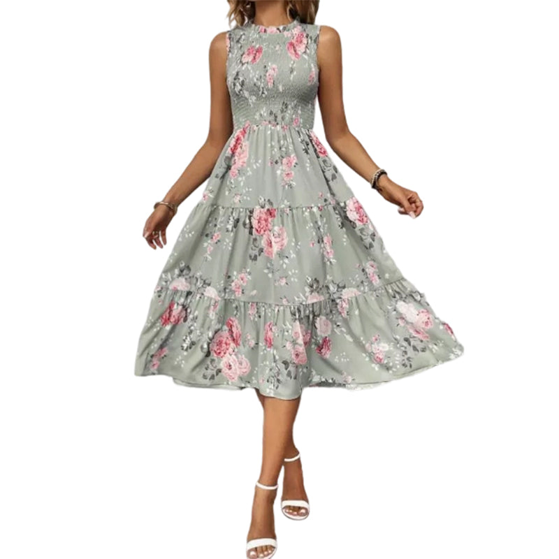 👗🌸 50% RABATT! Ärmelloses Freizeitkleid mit Blumenmuster für Damen – Leicht, lässig & perfekt für den Sommer 🌼