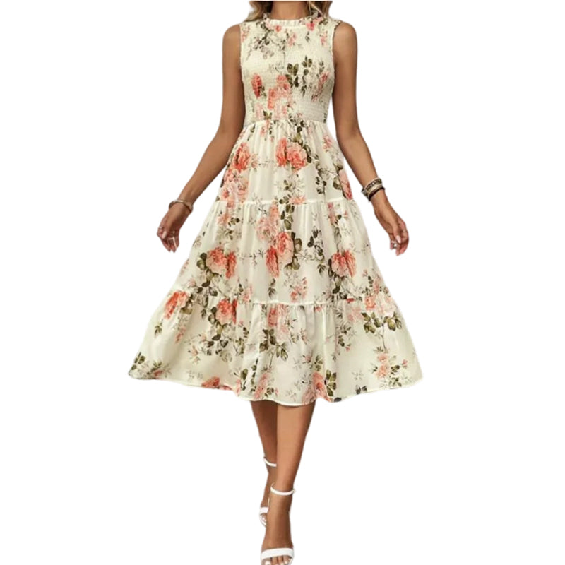 👗🌸 50% RABATT! Ärmelloses Freizeitkleid mit Blumenmuster für Damen – Leicht, lässig & perfekt für den Sommer 🌼