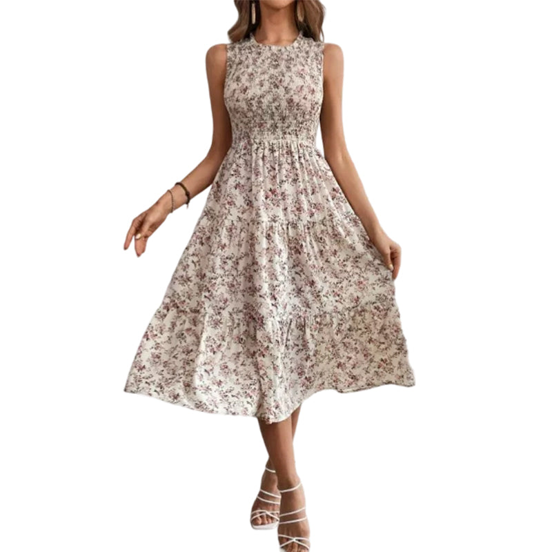 👗🌸 50% RABATT! Ärmelloses Freizeitkleid mit Blumenmuster für Damen – Leicht, lässig & perfekt für den Sommer 🌼