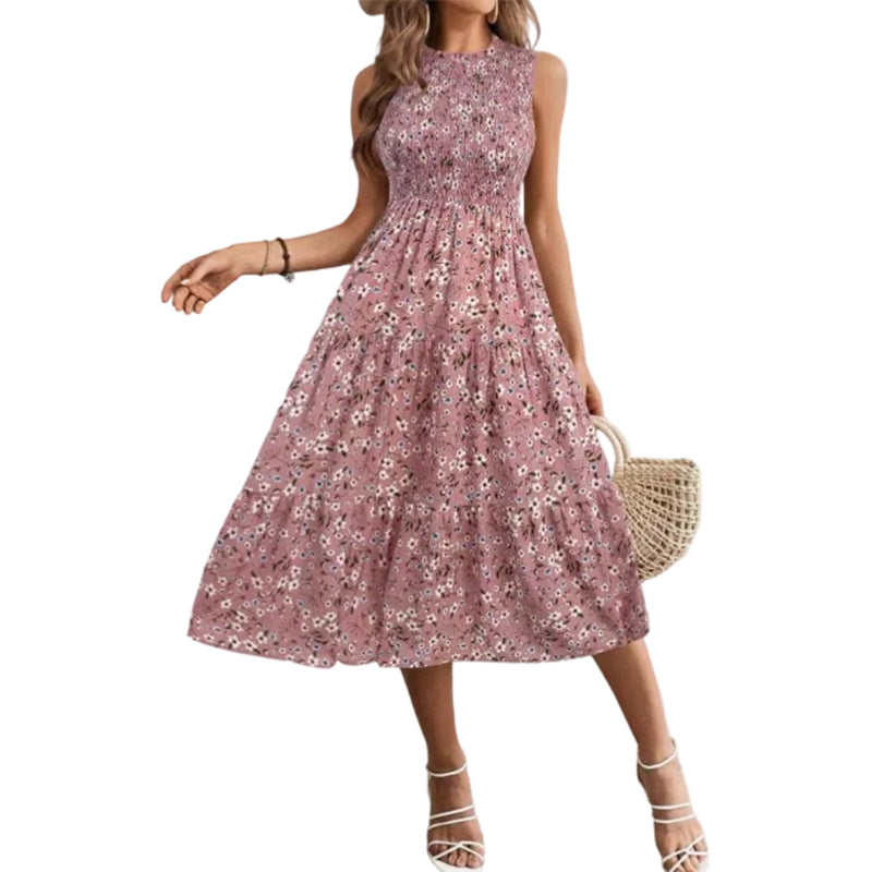 👗🌸 50% RABATT! Ärmelloses Freizeitkleid mit Blumenmuster für Damen – Leicht, lässig & perfekt für den Sommer 🌼