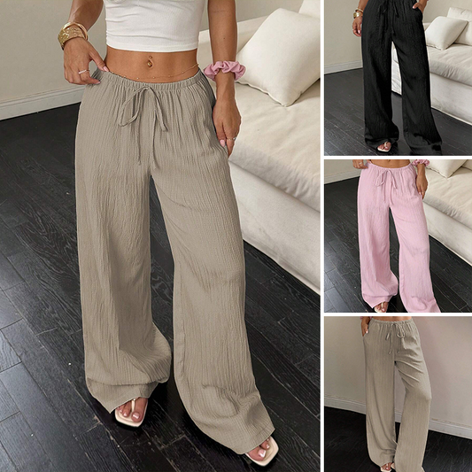 🌞Frühlingserwachen: 50% Rabatt!💕High-Waist Sommerhose "Easy Chic" – Atmungsaktiv mit verstellbarem Kordelzug