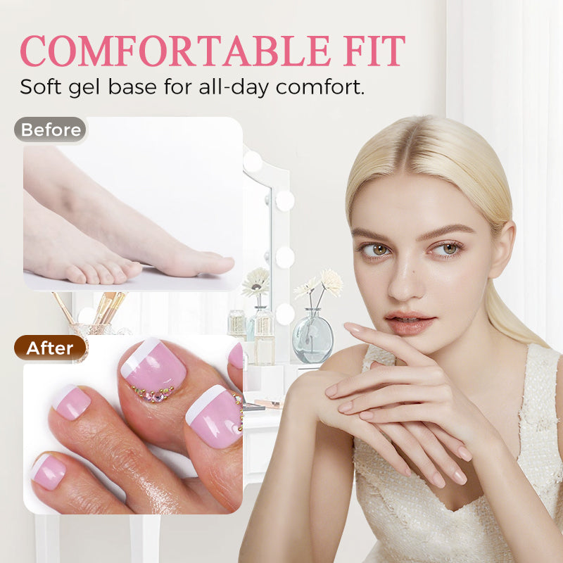 Klebe-Zehennägel für Damen