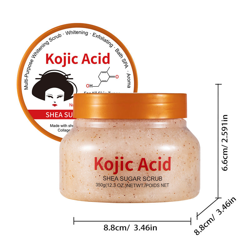 Zucker- & Salz-Körperpeeling – entfernt Verhornungen („Hühnerhaut“), verfeinert das Hautbild & wirkt aufhellend – 350 g🧴✨
