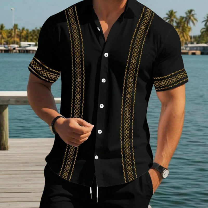 ✨ 2026 NEUHEIT • 50 % RABATT ✨Herren-Set aus Kurzarmhemd und Shorts mit Blumenmuster