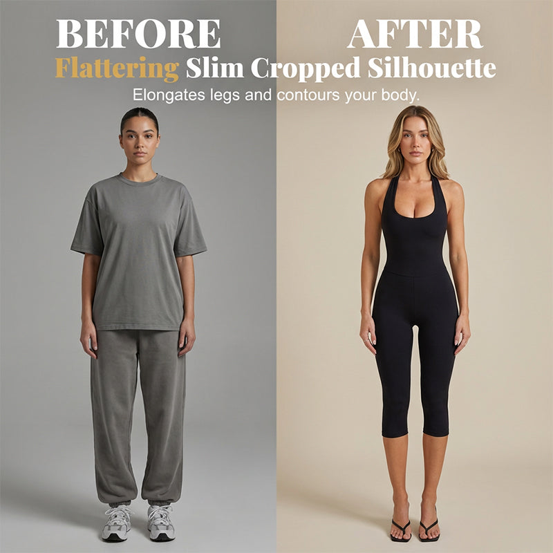 🧘‍♀️ 50% RABATT! 🔥 Bodycon Fitness- und Yoga-Jumpsuit – Figurumarmend, feuchtigkeitsableitend & perfekt für Training, Pilates oder Studio-Sessions 🌿