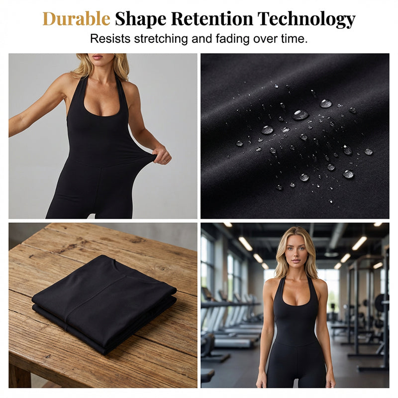 🧘‍♀️ 50% RABATT! 🔥 Bodycon Fitness- und Yoga-Jumpsuit – Figurumarmend, feuchtigkeitsableitend & perfekt für Training, Pilates oder Studio-Sessions 🌿
