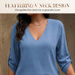 💥 HALBPREIS DEAL 👗 Damen Zweiteiler – elegante V-Neck Bluse + weite Print-Hose 🔥 Perfekt für Sommer & Alltag ☀️