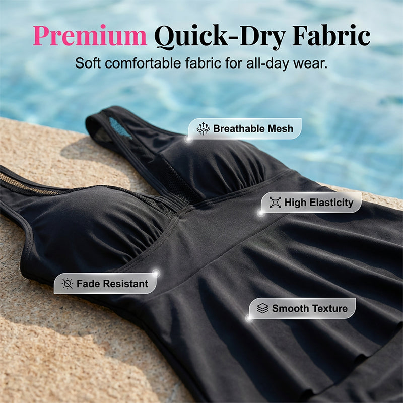 👙✨ 50% RABATT! Damen-Tankini-Set mit Peplum-Schnitt und passendem Unterteil – Figurbetonend, feminin & perfekt für Pool und Strand 🏖️