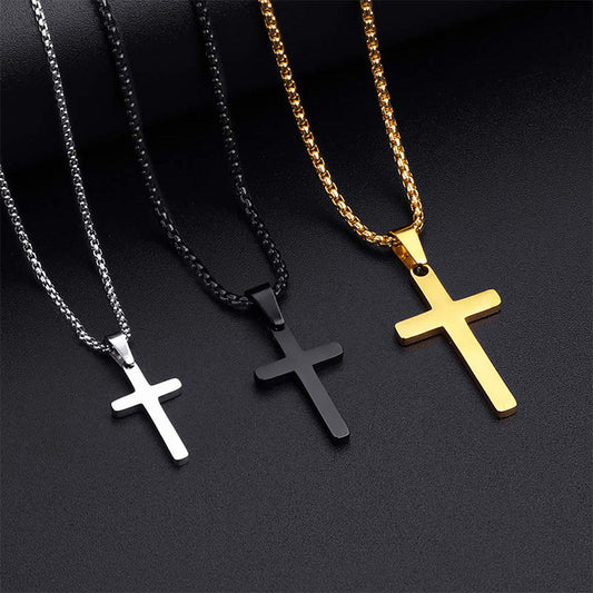 ✝️✨ 50% RABATT! Doppelschichtige Halskette mit Kreuzanhänger – Zeitlos elegant, mit doppelter Kette für einen modernen Look 💫