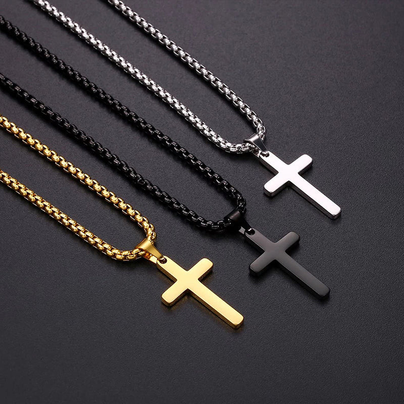 ✝️✨ 50% RABATT! Doppelschichtige Halskette mit Kreuzanhänger – Zeitlos elegant, mit doppelter Kette für einen modernen Look 💫