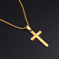 ✝️✨ 50% RABATT! Doppelschichtige Halskette mit Kreuzanhänger – Zeitlos elegant, mit doppelter Kette für einen modernen Look 💫