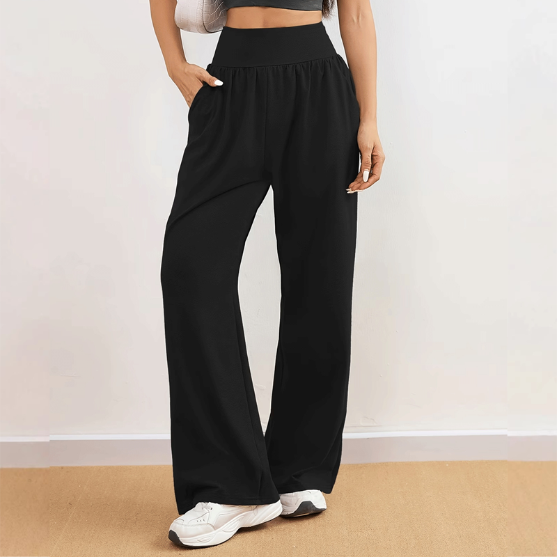 🧘‍♀️✨ 50% RABATT! Frühjahrs-Hochtaillierte Jogginghose – Einfarbig, locker geschnitten, schlankmachend & bequem für Sport & Alltag 🌷