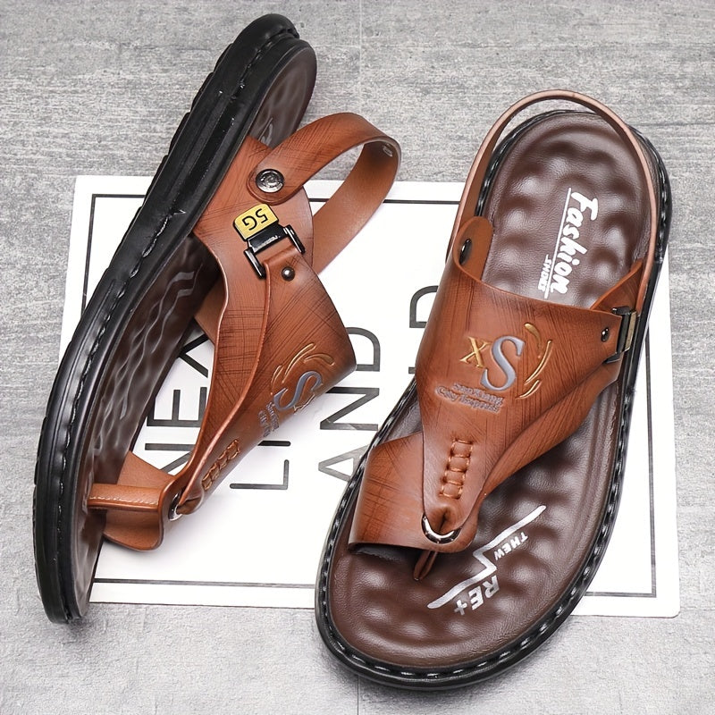 👞50% RABATT! 🌿 Atmungsaktive Outdoor-Sandalen aus Weichem Leder in Übergrößen für Herren – Bequeme Passform, Rutschfeste Sohle & Ideal Für Lange Spaziergänge 🚶‍♂️