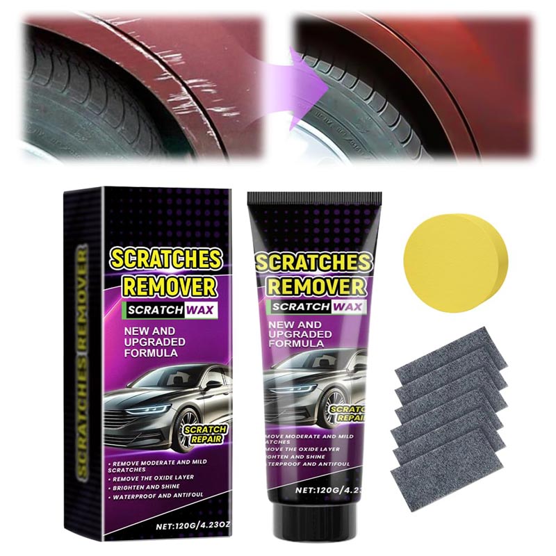 🚘 2 + 1 Gratis 🔥Autokratzer-Entferner-Wachs mit Nanotuch