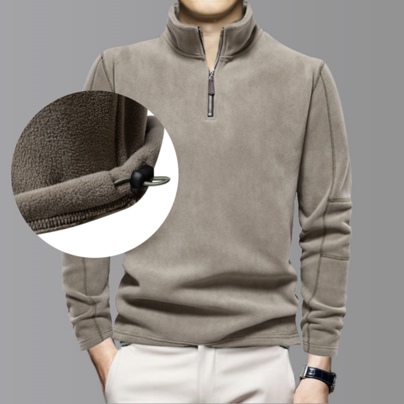👔✨ 50% RABATT! Stilvolles Langarm-Oberteil mit halbem Reißverschluss für Herren – Lässig, vielseitig & perfekt für kühlere Tage 🍂